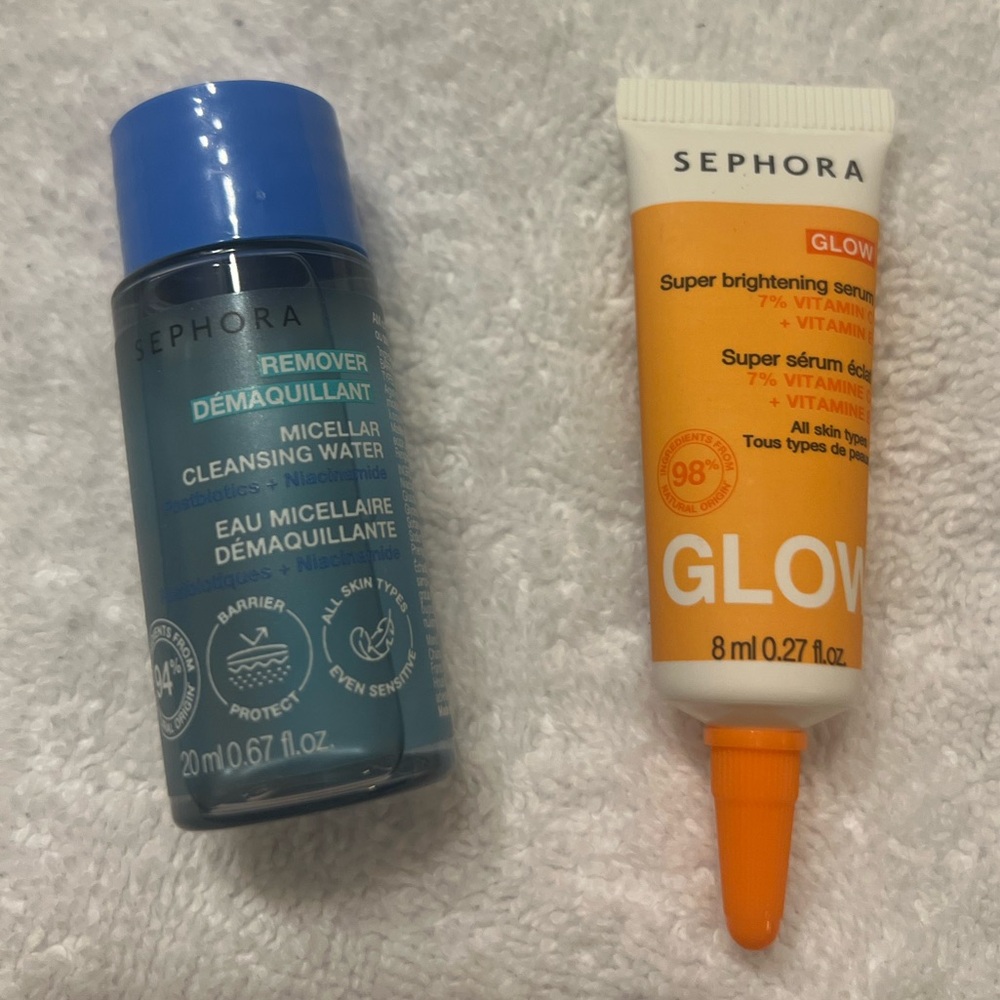 Sephora Micellar Cleansing Water and Glow Brightening Serum Duo